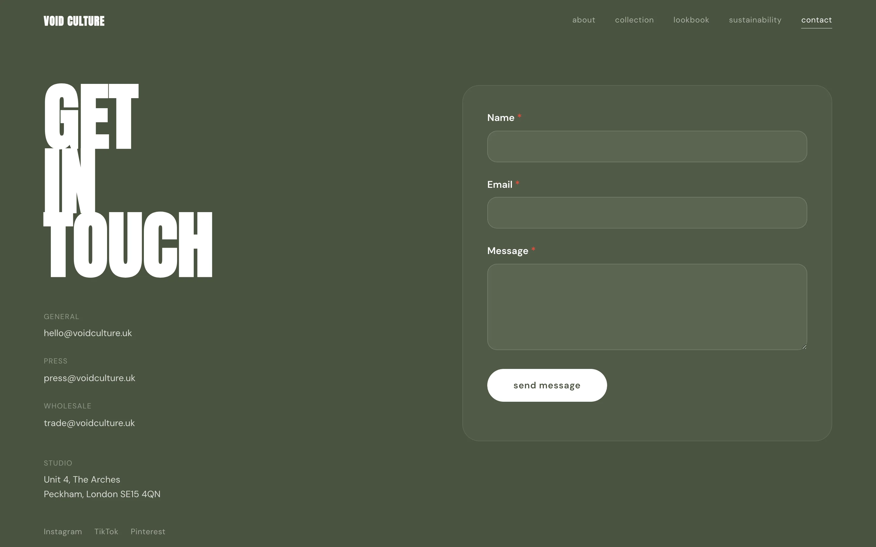 Contact screenshot