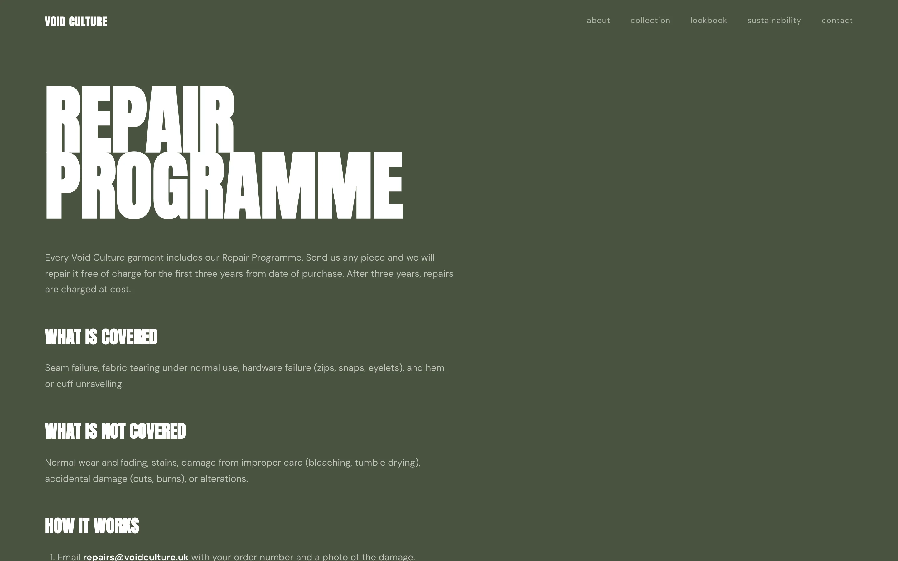 Repair programme screenshot