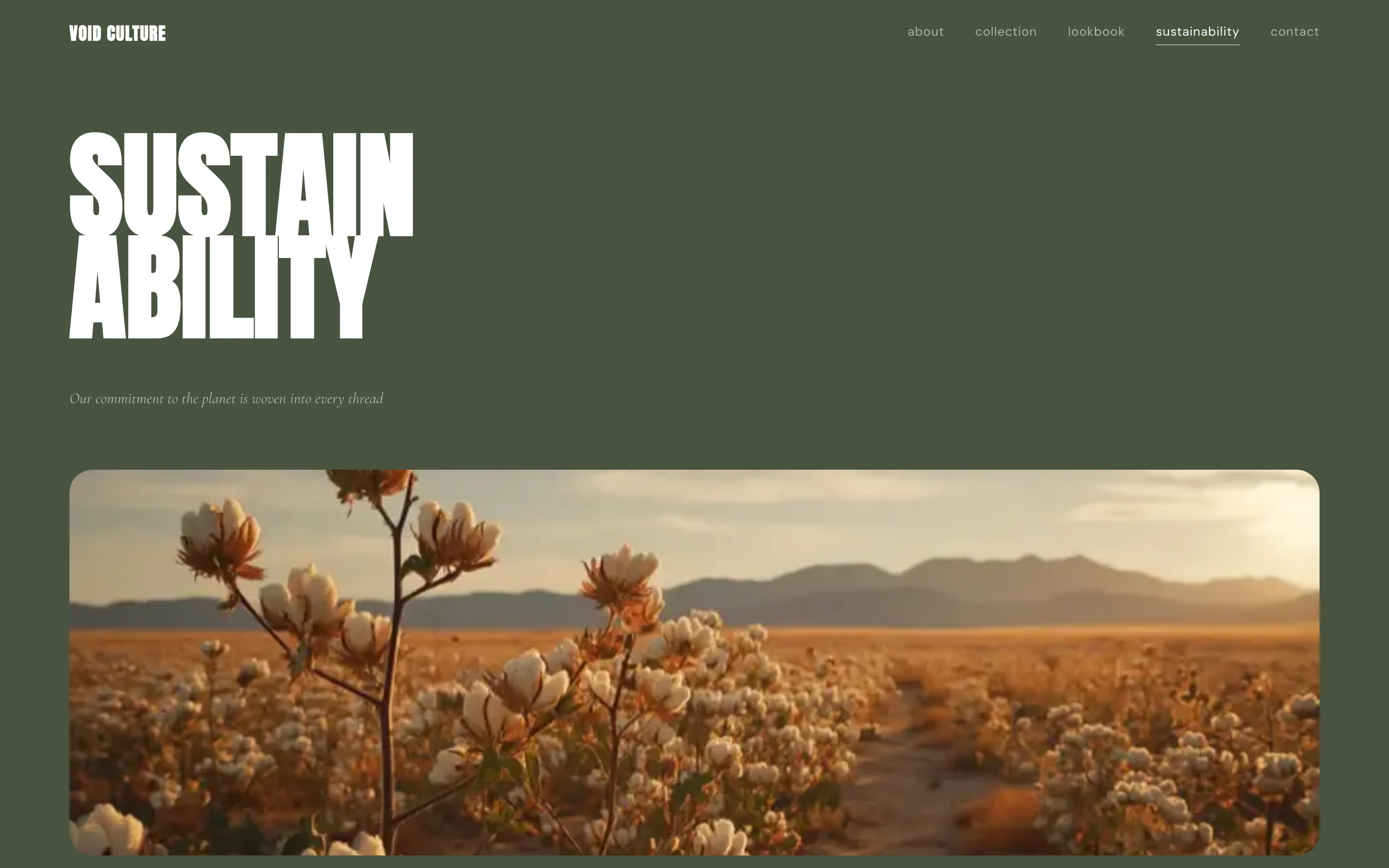 Sustainability screenshot