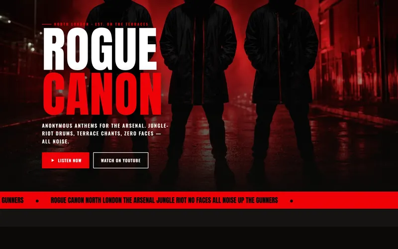 Rogue Canon homepage screenshot