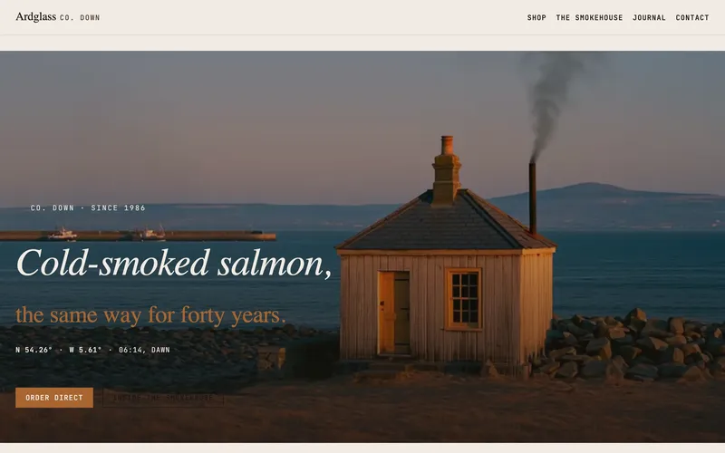 Ardglass Fish Smokers homepage screenshot